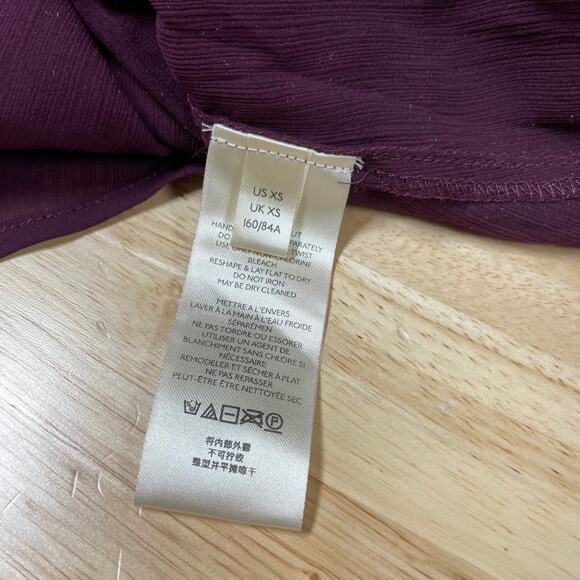 Free People NWT Gum Drop Mini Dress Size XS Brown Purple Shimmery Velvet - Picture 15 of 15